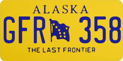 AK license plate GFR358