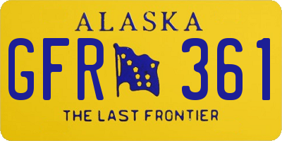 AK license plate GFR361
