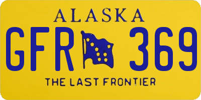 AK license plate GFR369