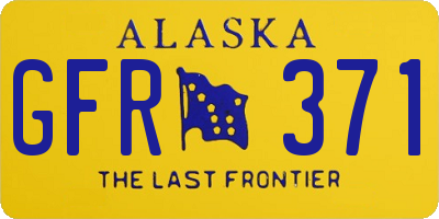 AK license plate GFR371