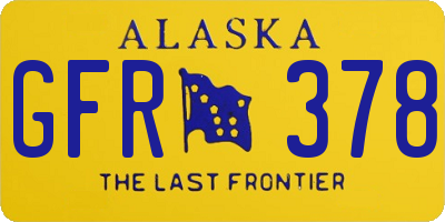 AK license plate GFR378