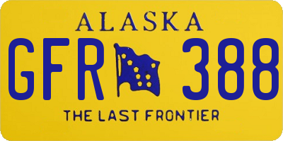 AK license plate GFR388