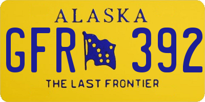 AK license plate GFR392