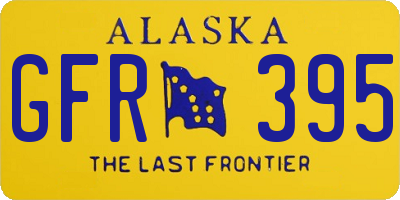 AK license plate GFR395
