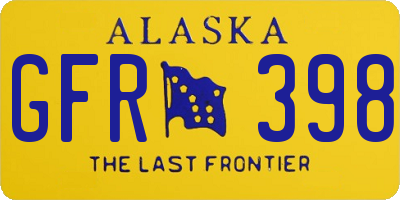 AK license plate GFR398