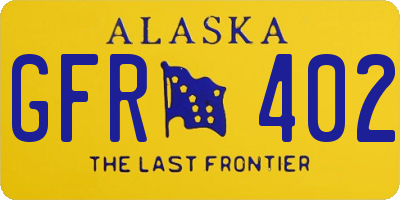 AK license plate GFR402