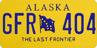 AK license plate GFR404