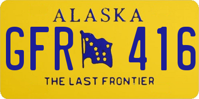 AK license plate GFR416