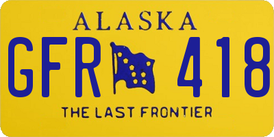 AK license plate GFR418