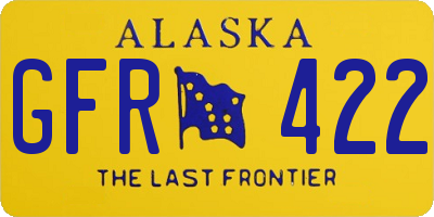 AK license plate GFR422