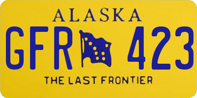 AK license plate GFR423