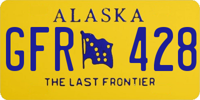 AK license plate GFR428