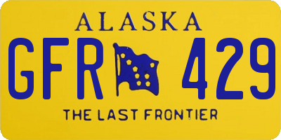 AK license plate GFR429