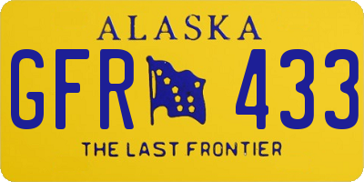 AK license plate GFR433