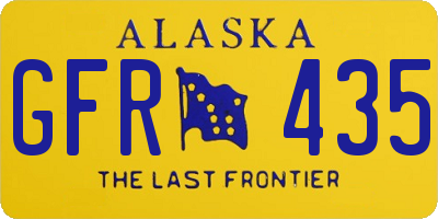 AK license plate GFR435