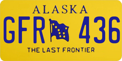 AK license plate GFR436
