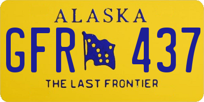 AK license plate GFR437