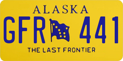AK license plate GFR441