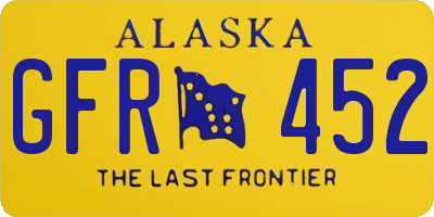 AK license plate GFR452