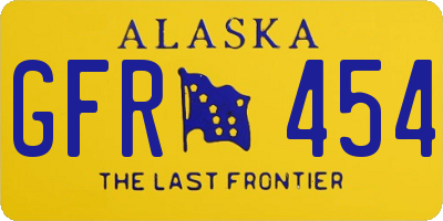AK license plate GFR454