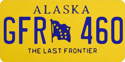 AK license plate GFR460