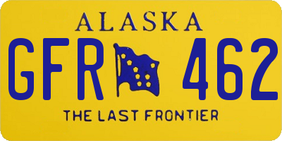AK license plate GFR462