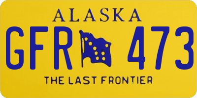 AK license plate GFR473