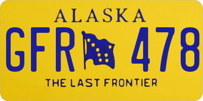 AK license plate GFR478