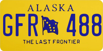 AK license plate GFR488