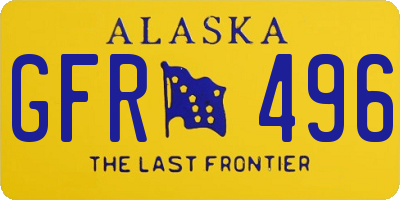 AK license plate GFR496