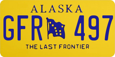 AK license plate GFR497