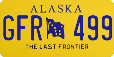 AK license plate GFR499