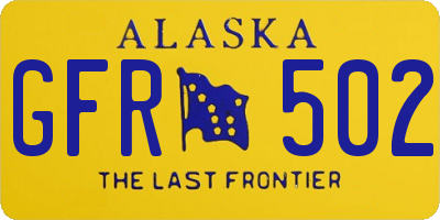 AK license plate GFR502