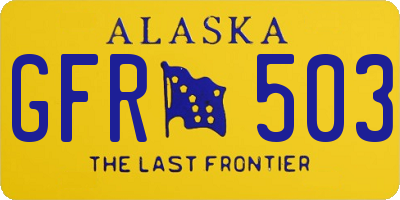 AK license plate GFR503