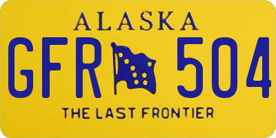 AK license plate GFR504