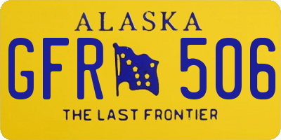 AK license plate GFR506