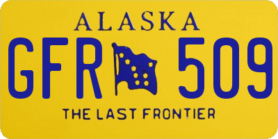 AK license plate GFR509