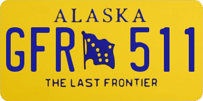 AK license plate GFR511