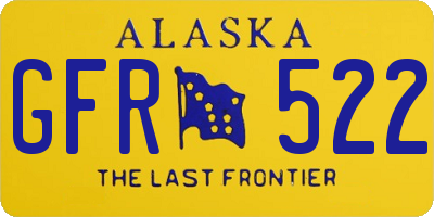 AK license plate GFR522