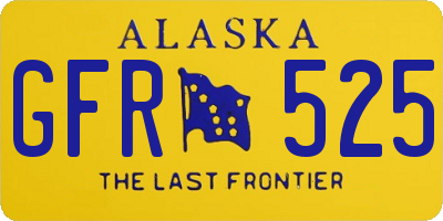 AK license plate GFR525