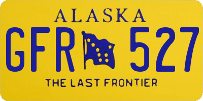 AK license plate GFR527