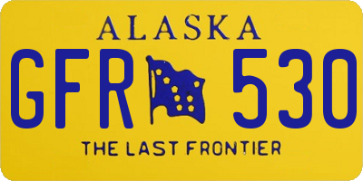 AK license plate GFR530