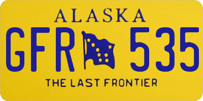 AK license plate GFR535