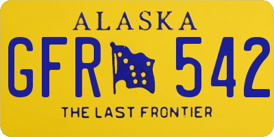 AK license plate GFR542