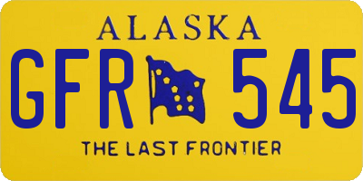 AK license plate GFR545