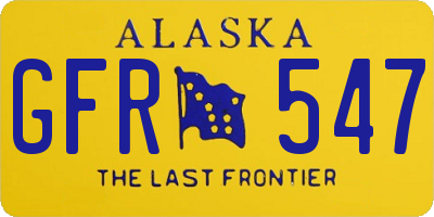 AK license plate GFR547