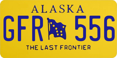 AK license plate GFR556