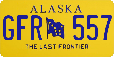 AK license plate GFR557