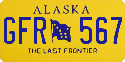 AK license plate GFR567