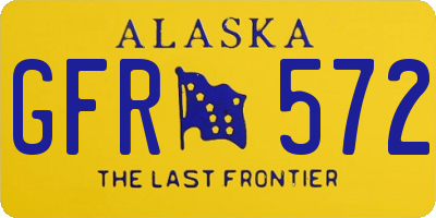 AK license plate GFR572